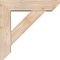 Ekena Millwork Traditional Slat Smooth Bracket w/ Offset Brace, Douglas Fir, 5 1/2"W x 20"D x 20"H BKT0604X20X20TRA06SDF - alternate 3